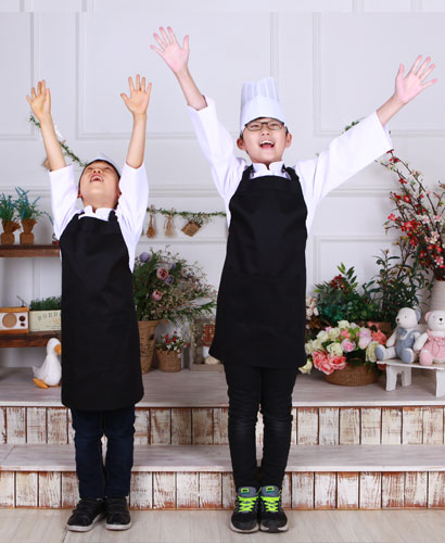 SK-22 검정 목걸이 앞치마