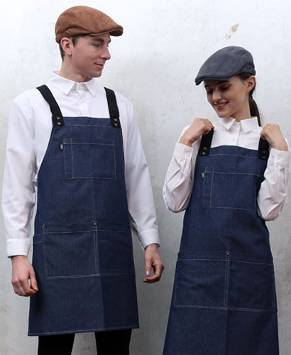 SAP-532-1 블루데님 스티치 앞치마