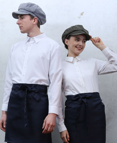 SY-101-2 남녀 긴팔 백색 셔츠