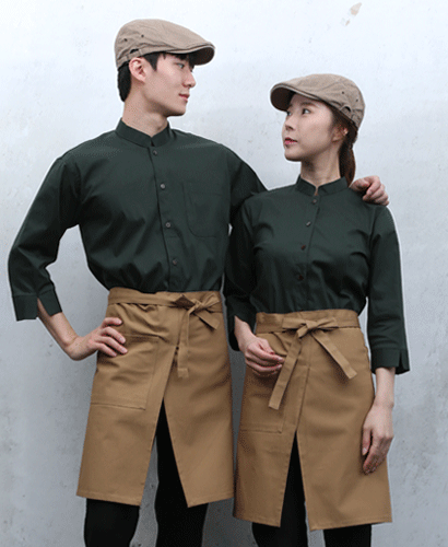 SY-723 NEW수박색 차이나 칠부 셔츠---남여공용