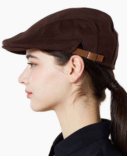 SC-549 커피 가죽조절끈 헌팅캡