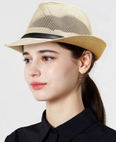 SC-608S 베이지 매쉬 페도라