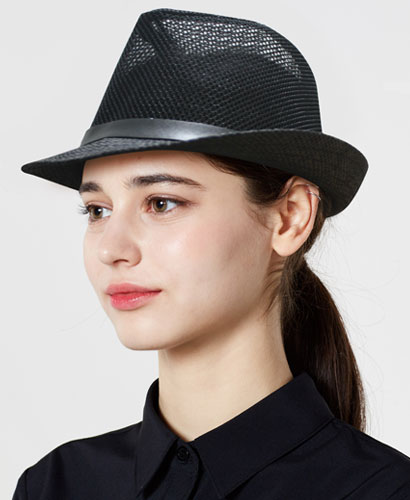 SC-606S 블랙 매쉬 페도라