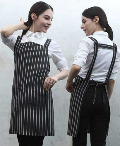 SAP-7906 검정줄지 H형앞치마ㅡㅡㅡ((포그니원단))