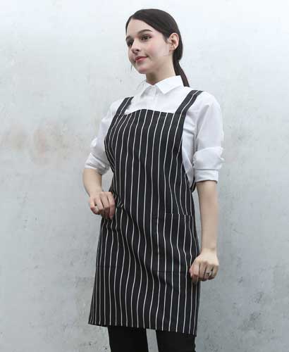 SAP-7906 검정줄지 H형앞치마ㅡㅡㅡ((포그니원단))