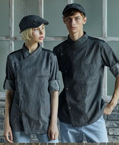 SKO-156-1 검정 슬립 스트라이프   (칠부겸용 롤업소매)