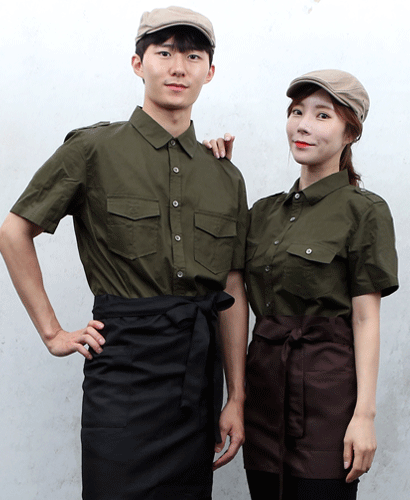 Y-861 카키 무지 캐쥬얼 남방
