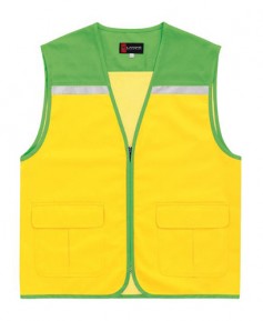 SCJ-LD23 그린/노랑 V넥 조끼