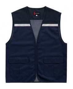 SCJ-LD23 네이비 V넥 뒤망사조끼