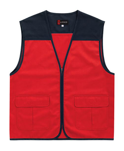 SCJ-LD21 적색  V넥 조끼