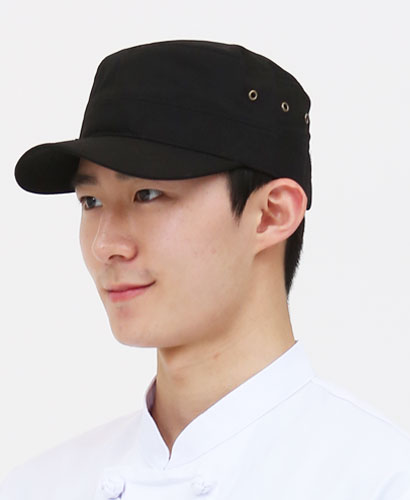 SC-955 블랙 군모형 조리모자