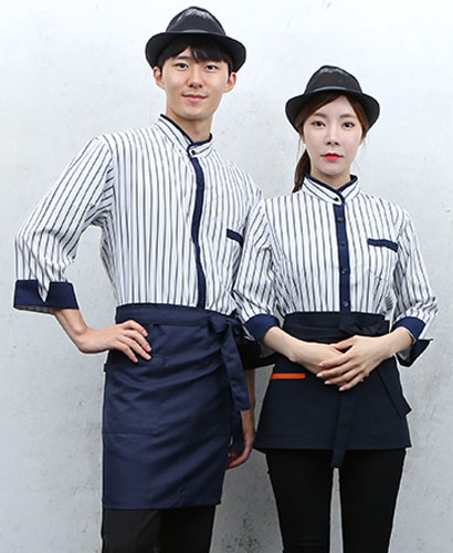 SY-739 칠부 네이비 차이나줄지셔츠