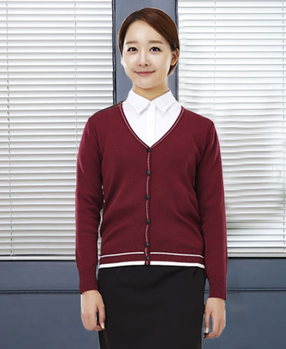 SG-69 와인 스테치 가디건 (여성용)