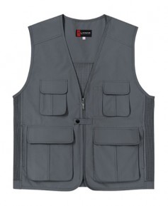 SCJ-LD320 V넥 그레이 뒤망사 조끼