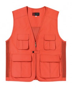 SCJ-LD320 V넥 오렌지 뒤망사 조끼