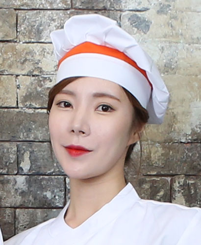 SC-753 오렌지띠 요리사 모자
