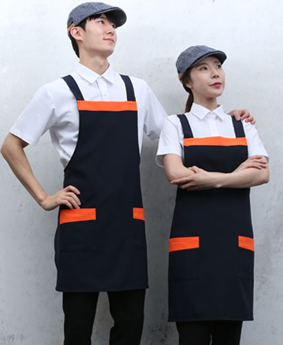 SAP-34 네이비 가슴배색 앞치마