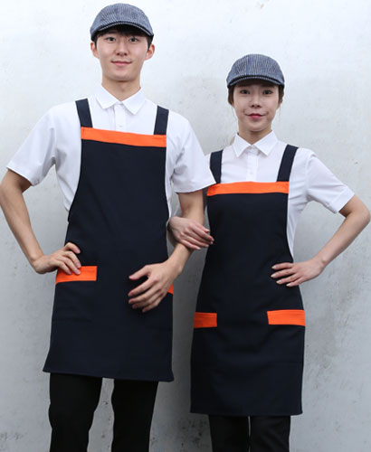 SAP-34 네이비 가슴배색 앞치마