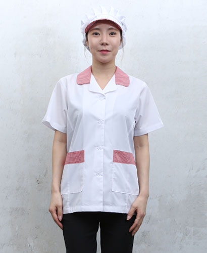 SHA-651 레드 체크카라 반팔