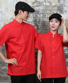 SKO-728-4 레드 원버튼 베이직 반팔