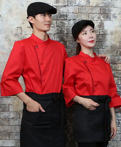 SKO-711-5 레드/네이비 띠배색 원버튼 스냅 7부