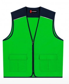 LD-22 형광연두 반사 파이핑 조끼