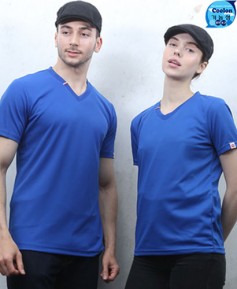 T3-43 반팔 코발트 ((기능성)) V넥 고급형ㅡㅡ헤리포인트