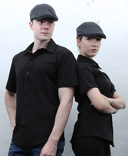 SY-915-1 NEW 블랙 반팔 셔츠ㅡㅡㅡ(남녀공용)