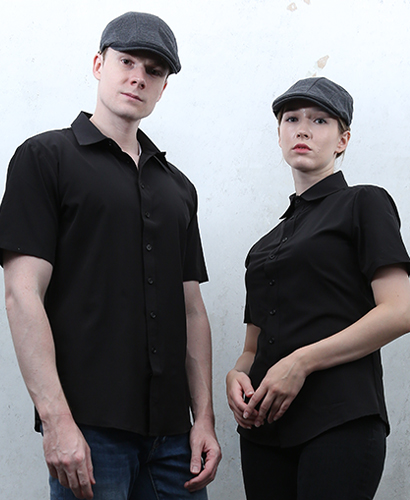 SY-915-1 NEW 블랙 반팔 셔츠ㅡㅡㅡ(남녀공용)