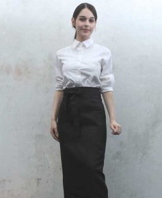 SAP-720-1  검정 허리롱 카페앞치마--양주머니