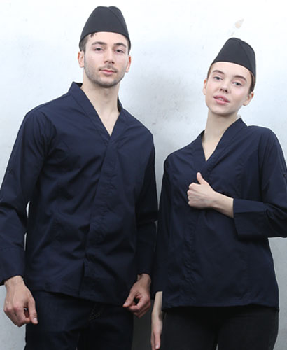 SKO-201-4 네이비 스냅 쿨 무지 쿡복