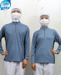 SW-164-1 긴팔 블루 지퍼 차이나카라ㅡ(맞춤시보리)