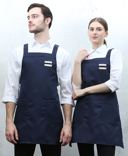 SSA-503 네이비 가죽포인트 H형앞치마
