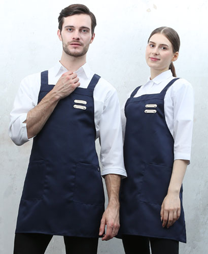SSA-503 네이비 가죽포인트 H형앞치마