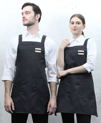 SSA-501 블랙 가죽포인트 H형앞치마