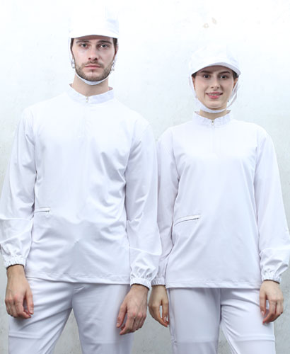 SW-167 ▣ 화이트 스판덱스  긴팔ㅡㅡㅡ 위생티[남녀공용] 101L-1