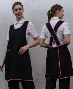 SAP-6611 블랙 사선바이어스 엉덩이가림 앞치마