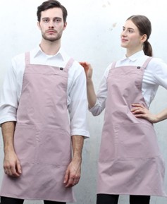 SAP-682 핑크 스틸스냅 H형 앞치마 [CSH]