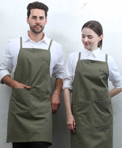 SAP-650-2 라이트카키 라이크코튼 폴리 X형 앞치마