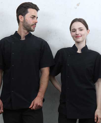 SKO-3941 블랙 슬림핏 고신축 쿨기능성 반팔조리복