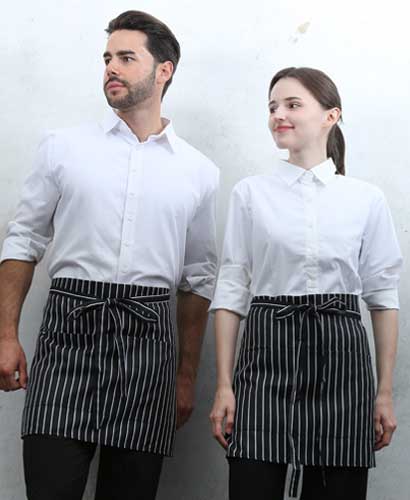 SQ-270 블랙 스트라이프 허리앞치마