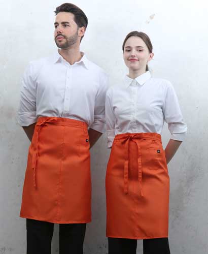 SQ-474 오렌지 미니포켓 심플 허리앞치마[PW04]