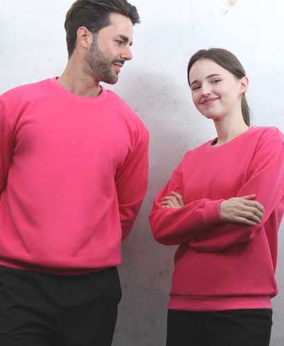 ST3-96 동절기 맨투맨 특양면 핫핑크