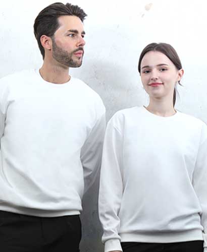 ST3-96 동절기 맨투맨 특양면 백색