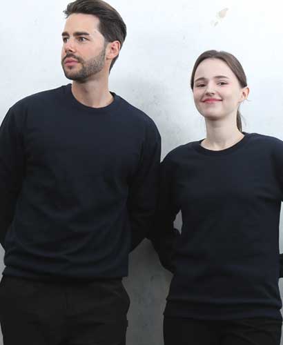 ST3-96 동절기 맨투맨 특양면 곤색