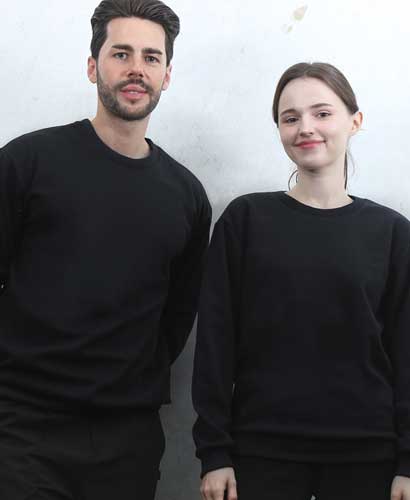 ST3-96 동절기 맨투맨 특양면 검정