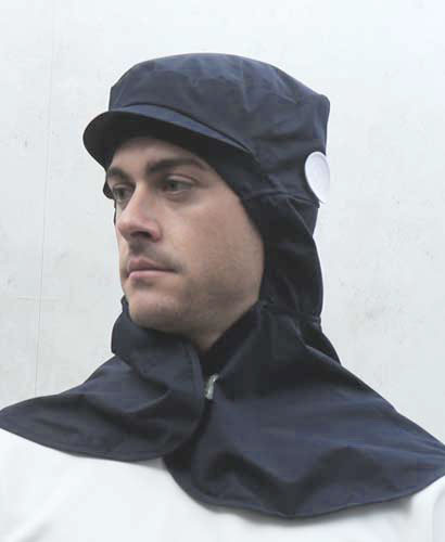 SC-347 네이비 어깨덮힘 둥근형 식품모자