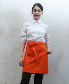 SAP-3167 오렌지 면혼방 랩형앞치마