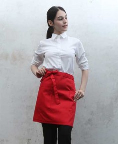 SAP-3166 레드 면혼방 랩형앞치마