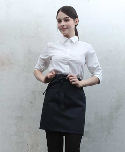 SAP-3164 네이비 면혼방 랩형앞치마